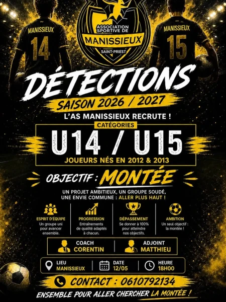 Recrutement Joueurs U14-U15