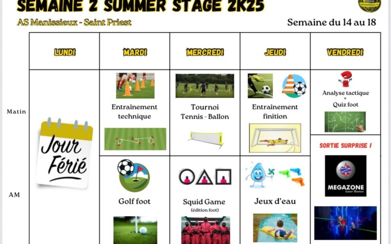 Stage 15/18 juillet 2025